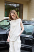 Handwritten Font Outer Wear Sleeveless Drop Shoulder Vest Unisex T-shirt